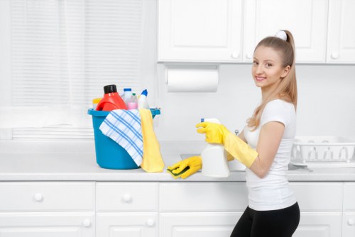 Deep oven cleaning service in Harrow with trays and racks being cleaned separately