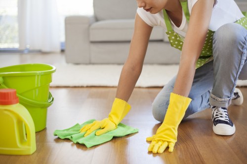 Freshly cleaned carpet with a neat and professional finish